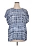 Evri 100% Polyester Blue Short Sleeve Blouse Size 1X - photo 1