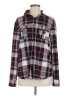 Eden & Olivia Plaid Burgundy Long Sleeve Blouse Size M - photo 1