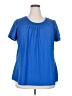 Kim Rogers Blue Short Sleeve Blouse Size 2X - photo 1