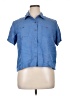 Crazy Horse Blue Short Sleeve Blouse Size XL Petite - photo 1