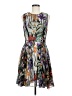 Catherine Malandrino 100% Polyester Print Gray Cocktail Dress Size 6 - photo 1