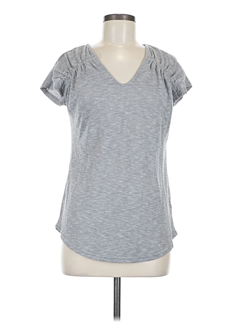 Pre-owned Juicy Couture Short Sleeve Top Gray V-neck Tops