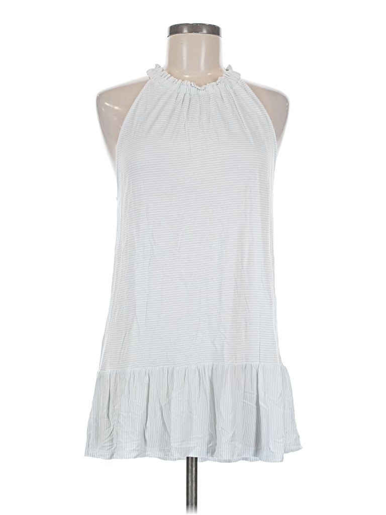 Pre-owned Ann Taylor Loft Sleeveless Blouse In Silver