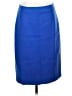J.Crew 100% Polyester Solid Blue Formal Skirt Size 4 - photo 1