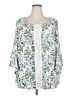 New Directions Blue 3/4 Sleeve Blouse Size 2X - photo 1