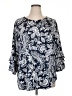 Ruby Rd. Blue 3/4 Sleeve Blouse Size 1X - photo 1