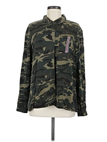 Mystree Long Sleeve Button-Down Shirt (view 1)