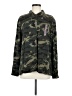 Mystree 100% Rayon Camo Green Long Sleeve Button-Down Shirt Size M - photo 1