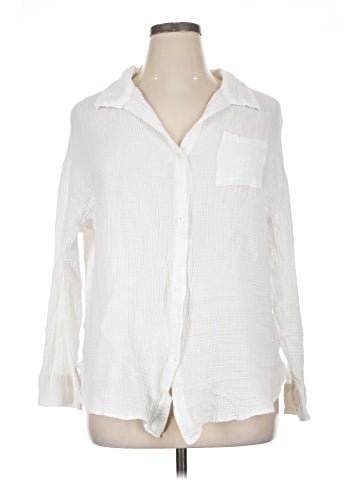 Shade & Shore 3/4 Sleeve Button-Down Shirt (view 1)