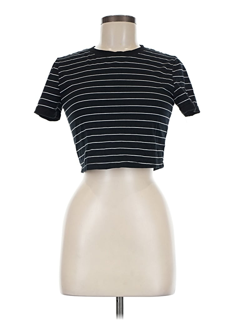 Pre-owned Unbranded Short Sleeve Turtleneck In Black