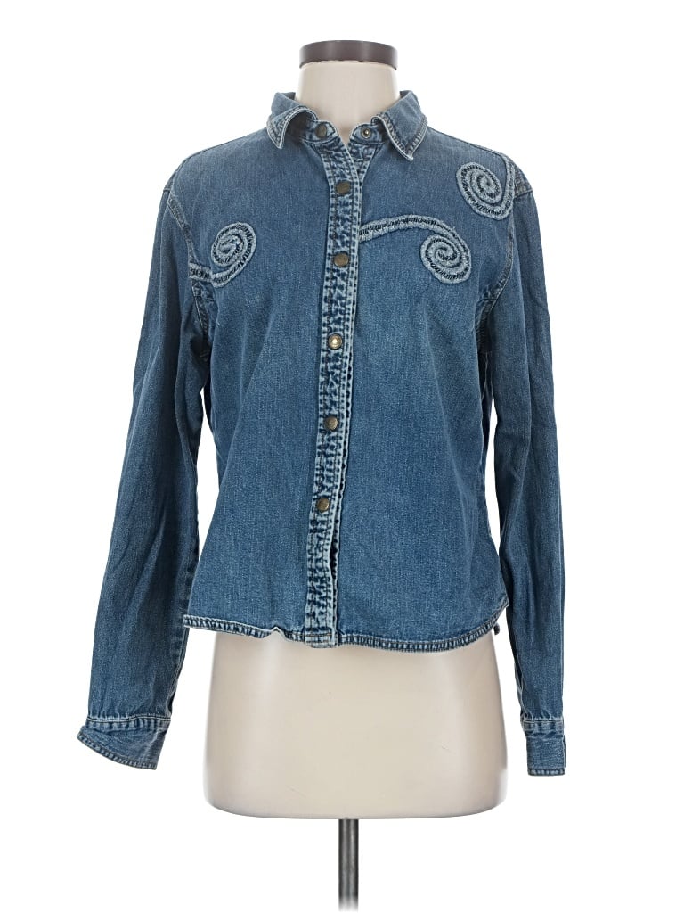 Pre-owned Moth Denim Jacket In Blue