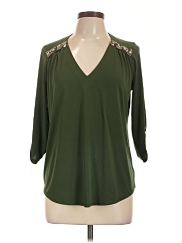 Always Indigo 3/4 Sleeve Blouse (view 1)