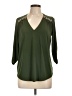 Always Indigo Green 3/4 Sleeve Blouse Size L - photo 1