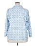 Croft & Barrow Print Blue 3/4 Sleeve Button-Down Shirt Size 2X - photo 2