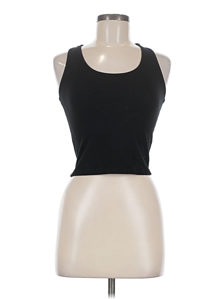 Pre-owned Unbranded Tank Top Black Halter Neckline Tops