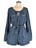 Some Days Lovin 100% Lyocell Blue Romper Size L - photo 1