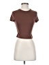 Shein Brown Short Sleeve Turtleneck Size 2 - photo 1