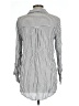 Korye 100% Rayon Stripes Silver Long Sleeve Button-Down Shirt Size L - photo 2