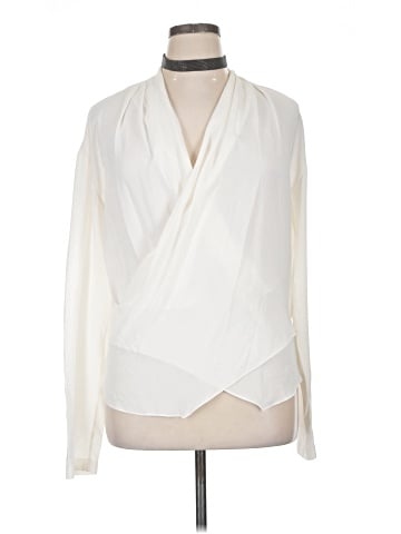Brunello Cucinelli Long Sleeve Silk Top (view 1)