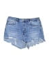 Zara Blue Denim Shorts Size 14 - photo 1