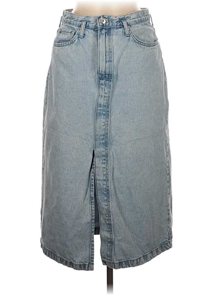 Pre-owned Mng Denim Skirt In Blue