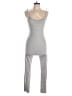 Daisy Solid Gray Jumpsuit Size L - photo 1
