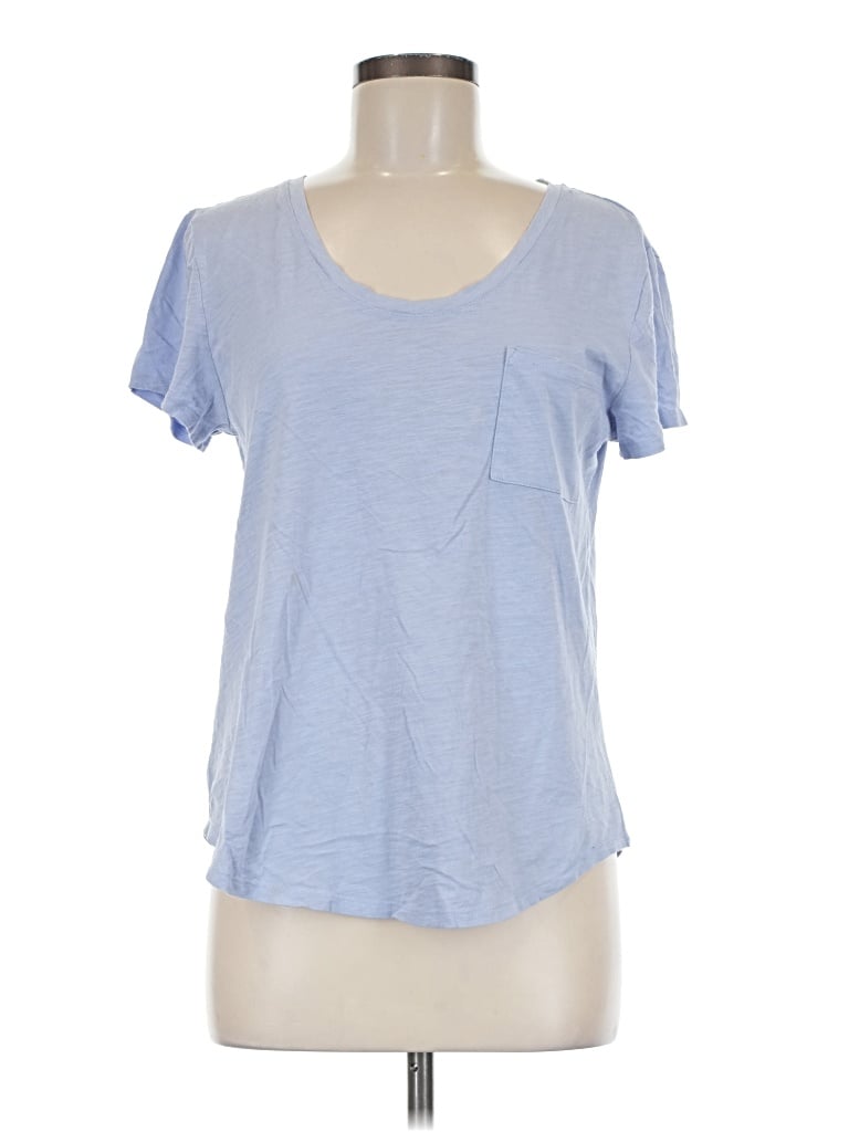 Pre-owned Ann Taylor Loft Short Sleeve T-shirt In Blue