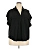 Old Navy Black 3/4 Sleeve Button-Down Shirt Size XXL - photo 1