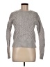 J. McLaughlin 100% Merino Wool Chevron-herringbone Gray pullover sweater Size M - photo 1
