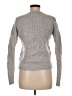 J. McLaughlin 100% Merino Wool Chevron-herringbone Gray pullover sweater Size M - photo 2