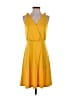 Ann Taylor Solid Yellow Casual Dress Size XS - photo 1
