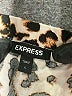 Express 100% Rayon Animal Print Brown Jumpsuit Size L - photo 4