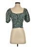 Free People Green Short Sleeve Top Size S - photo 1