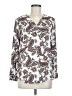 Brina & Em 100% Rayon Paisley White Long Sleeve Blouse Size M - photo 1