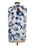 Karl Lagerfeld Paris 100% Polyester Blue Sleeveless Blouse Size S - photo 2