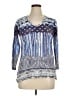 David Cline Blue 3/4 Sleeve Blouse Size XL - photo 1
