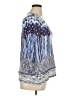 David Cline Blue 3/4 Sleeve Blouse Size XL - photo 4