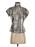 Pilcro Metallic Silver Short Sleeve Turtleneck Size S - photo 1