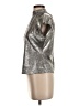 Pilcro Metallic Silver Short Sleeve Turtleneck Size S - photo 5