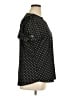 Maurices 100% Polyester Polka Dots Black Short Sleeve Blouse Size XL - photo 4