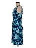 Perceptions 100% Polyester Print Blue Cocktail Dress Size 8 - photo 5