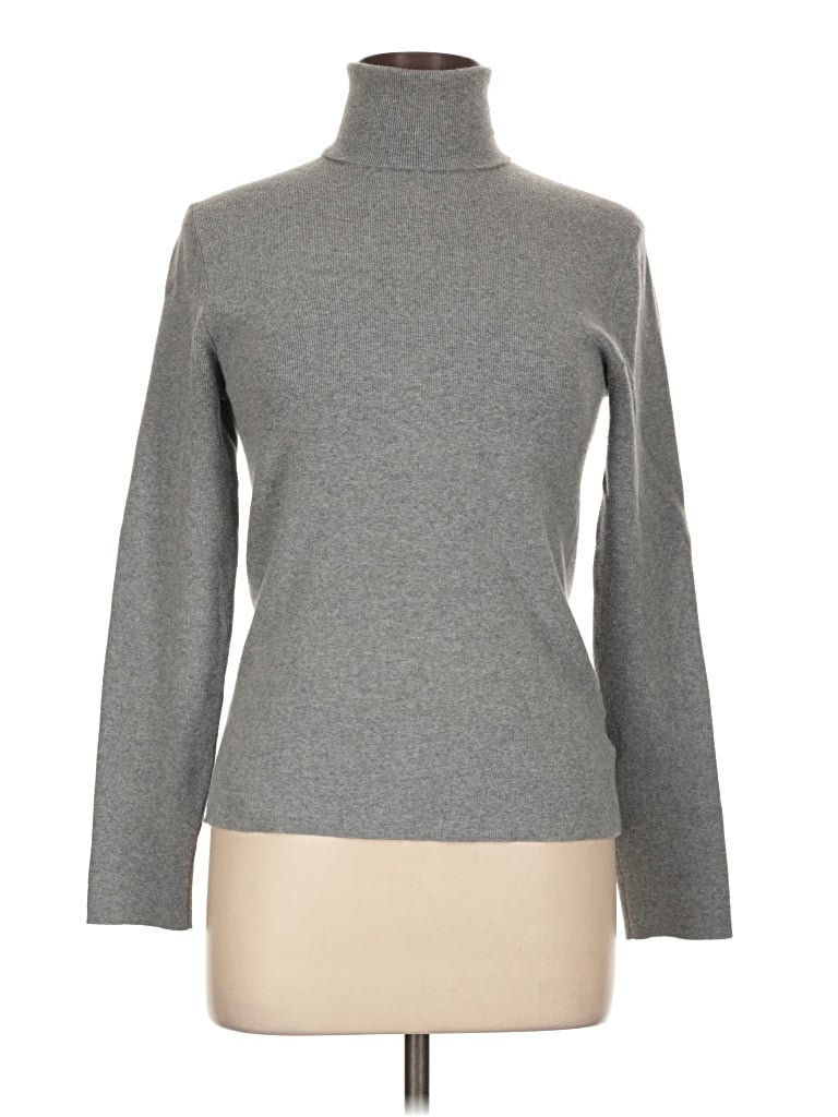 Pre-owned Liz Claiborne Turtleneck Sweater In Gray