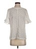 Banana Republic 100% Polyester Polka Dots Ivory 3/4 Sleeve Blouse Size S - photo 1
