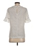 Banana Republic 100% Polyester Polka Dots Ivory 3/4 Sleeve Blouse Size S - photo 2