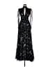 Mac Duggal 100% Polyester Floral Black Cocktail Dress Size 2 - photo 1
