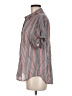 Dylan Stripes Gray Short Sleeve Button-Down Shirt Size M - photo 5