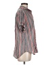 Dylan Stripes Gray Short Sleeve Button-Down Shirt Size M - photo 4