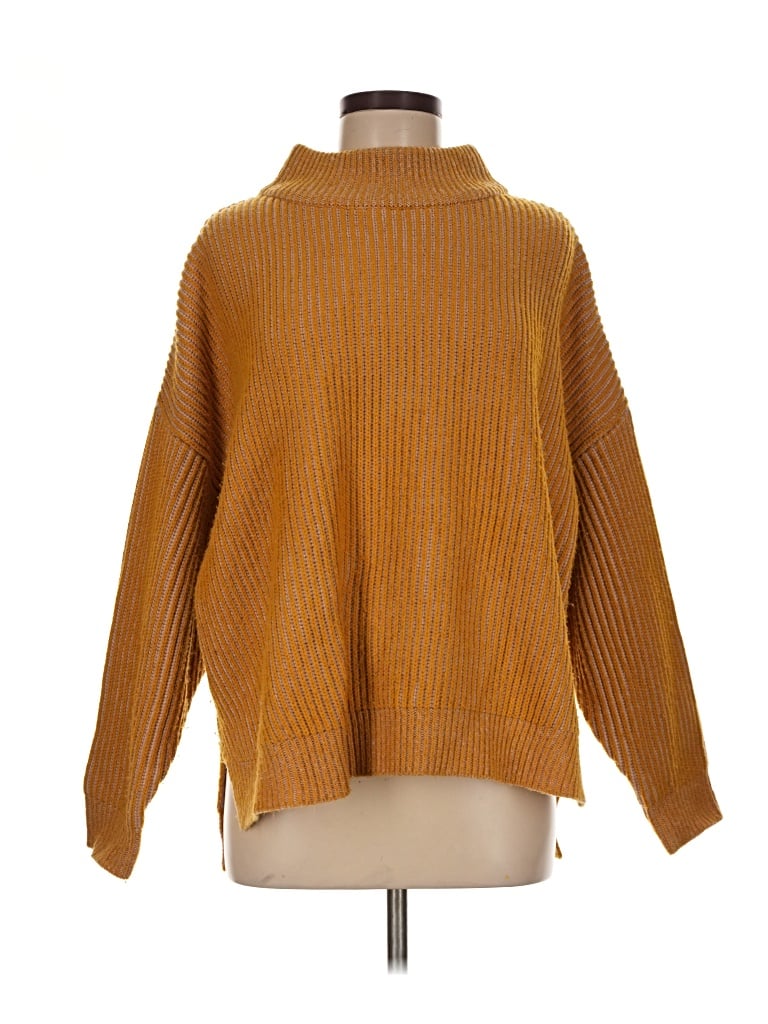 Pre-owned Topshop Turtleneck Sweater In Brown