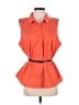 Worthington Orange Sleeveless Button-Down Shirt Size XL - photo 1