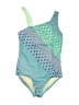 Lands' End Graphic Green One Piece Swimsuit Size 8 - photo 1